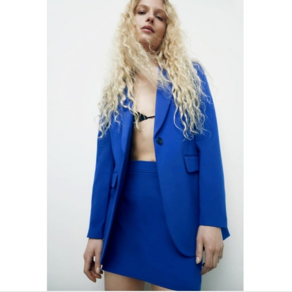 Zara 2 pcs Fitted blazer with pocket + Skirt - Picture 4 of 14